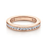 Eternity Band Wedding Ring in 14k Rose Gold with Round Natural Diamond at Gabriel & Co.