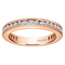 Eternity Band Wedding Ring in 14k Rose Gold with Round Natural Diamond at Gabriel & Co.