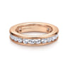 Eternity Band Wedding Ring in 14k Rose Gold with Round Natural Diamond at Gabriel & Co.