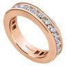 Eternity Band Wedding Ring in 14k Rose Gold with Round Natural Diamond at Gabriel & Co.