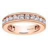 Eternity Band Wedding Ring in 14k Rose Gold with Round Natural Diamond at Gabriel & Co.