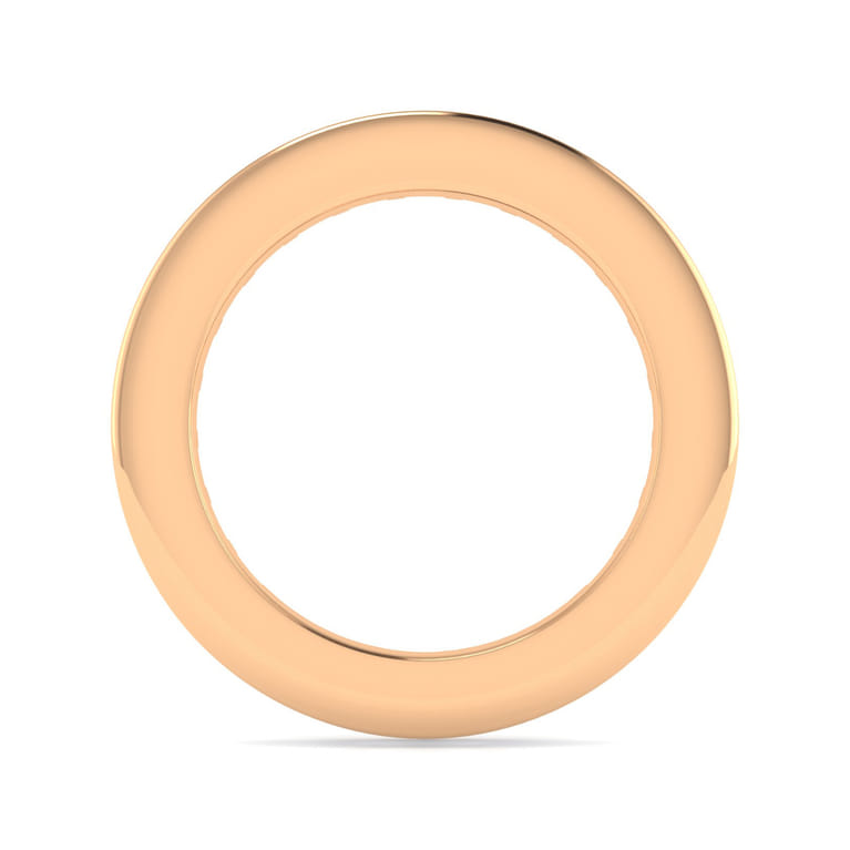Eternity Band Wedding Ring in 14k Rose Gold with Round Natural Diamond at Gabriel & Co. - Shot 2