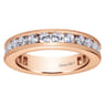 Eternity Band Wedding Ring in 14k Rose Gold with Round Natural Diamond at Gabriel & Co.