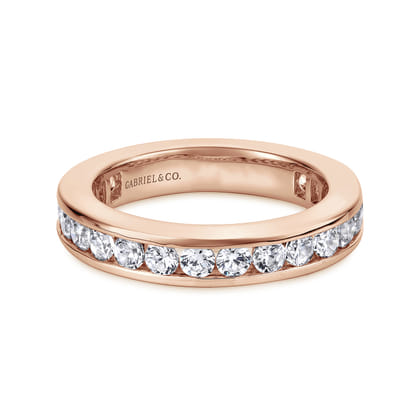Remie - 14K Rose Gold Channel Set Diamond Eternity Band