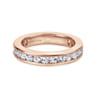 Eternity Band Wedding Ring in 14k Rose Gold with Round Natural Diamond at Gabriel & Co.
