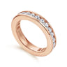 Eternity Band Wedding Ring in 14k Rose Gold with Round Natural Diamond at Gabriel & Co.