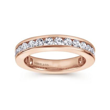 Remie - 14K Rose Gold Channel Set Diamond Eternity Band
