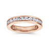 Eternity Band Wedding Ring in 14k Rose Gold with Round Natural Diamond at Gabriel & Co.