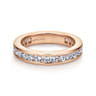 Eternity Band Wedding Ring in 14k Rose Gold with Round Natural Diamond at Gabriel & Co.
