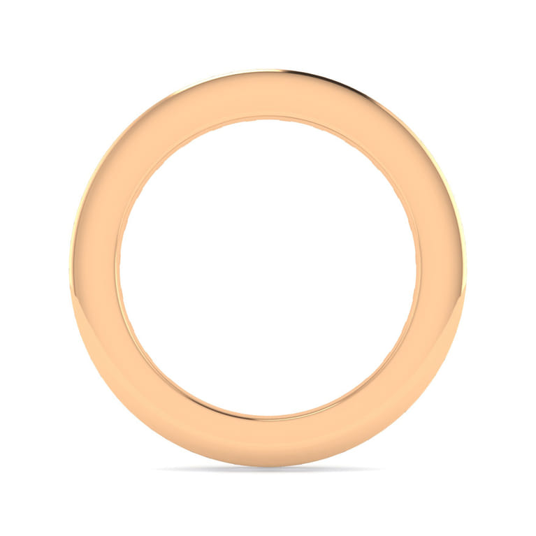 Eternity Band Wedding Ring in 14k Rose Gold with Round Natural Diamond at Gabriel & Co. - Shot 2