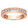 Eternity Band Wedding Ring in 14k Rose Gold with Round Natural Diamond at Gabriel & Co.