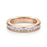 Eternity Band Wedding Ring in 14k Rose Gold with Round Natural Diamond at Gabriel & Co.