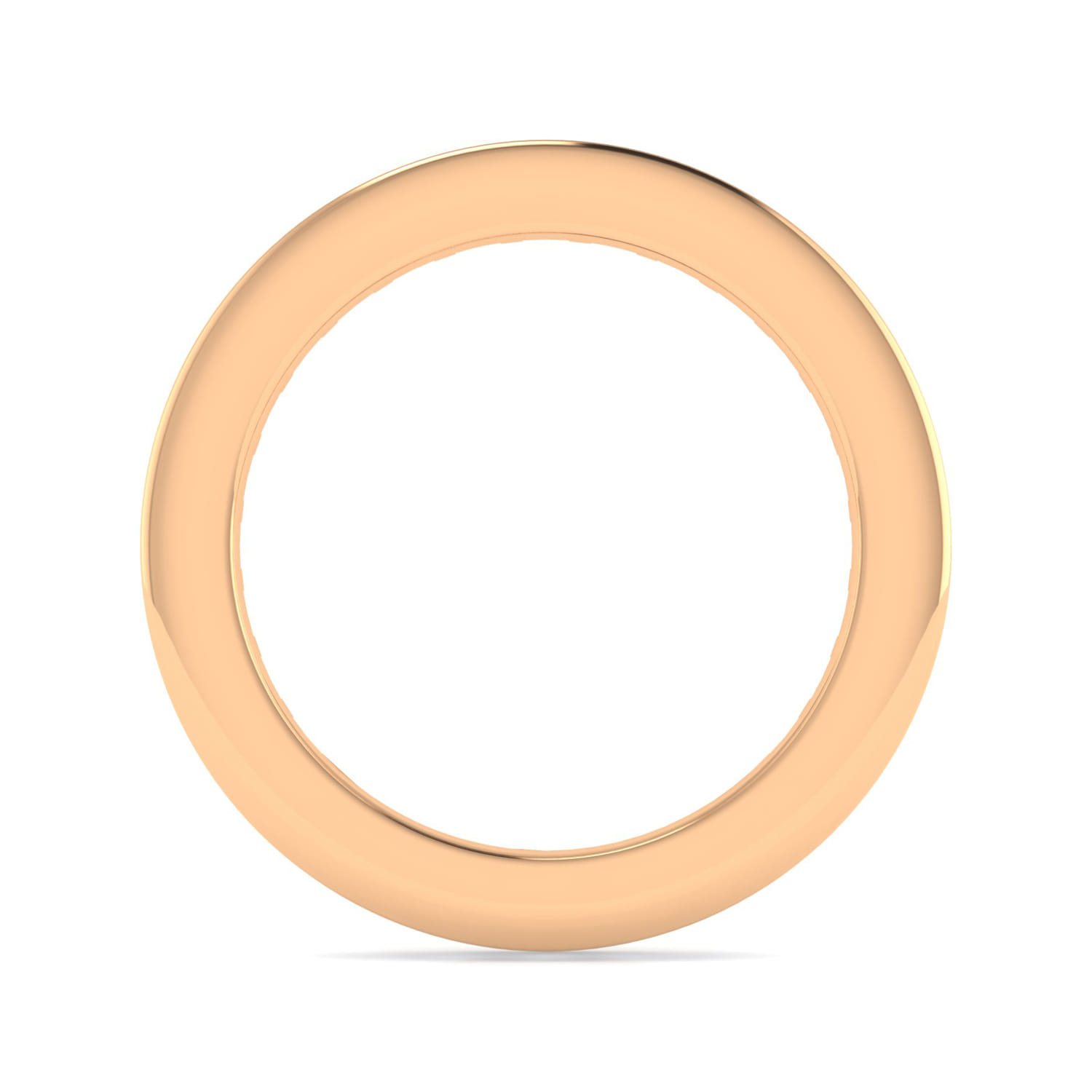 Eternity Band Wedding Ring in 14k Rose Gold with Round Natural Diamond at Gabriel & Co. - Shot 2