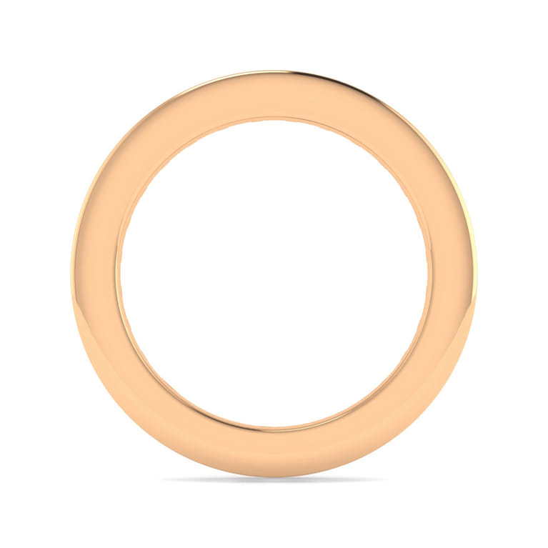 Eternity Band Wedding Ring in 14k Rose Gold with Round Natural Diamond at Gabriel & Co. - Shot 2