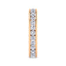 Eternity Band Wedding Ring in 14k Rose Gold with Round Natural Diamond at Gabriel & Co.