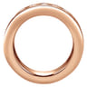 Eternity Band Wedding Ring in 14k Rose Gold with Round Natural Diamond at Gabriel & Co.