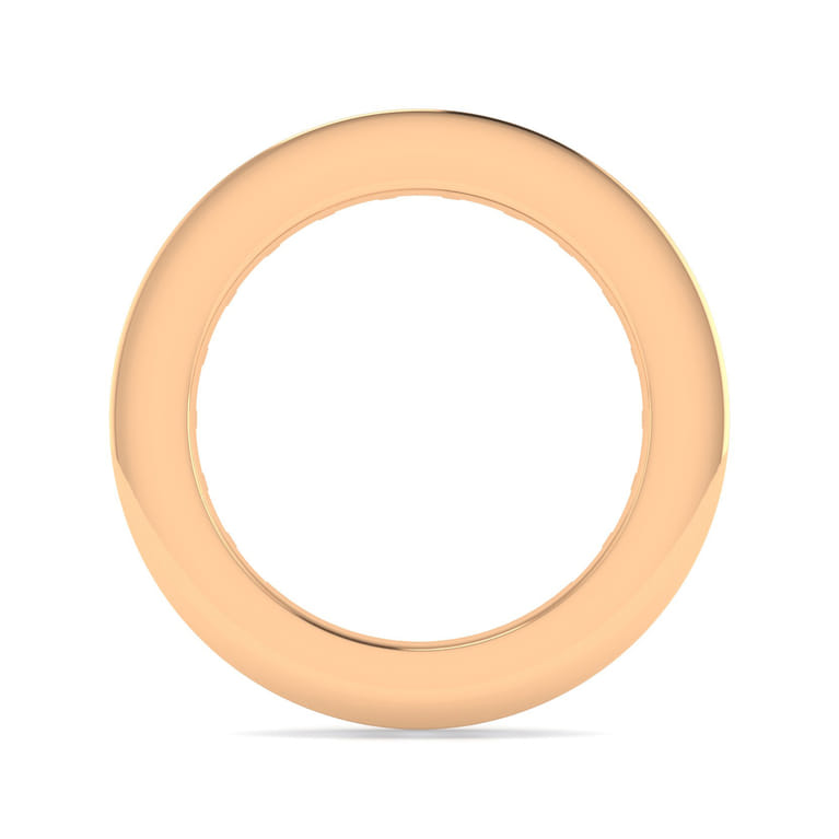 Eternity Band Wedding Ring in 14k Rose Gold with Round Natural Diamond at Gabriel & Co. - Shot 2