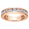 Eternity Band Wedding Ring in 14k Rose Gold with Round Natural Diamond at Gabriel & Co.