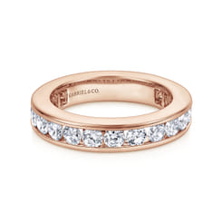 Remie - 14K Rose Gold Channel Set Diamond Eternity Band