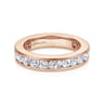Eternity Band Wedding Ring in 14k Rose Gold with Round Natural Diamond at Gabriel & Co.