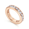 Eternity Band Wedding Ring in 14k Rose Gold with Round Natural Diamond at Gabriel & Co.