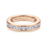 Eternity Band Wedding Ring in 14k Rose Gold with Round Natural Diamond at Gabriel & Co.
