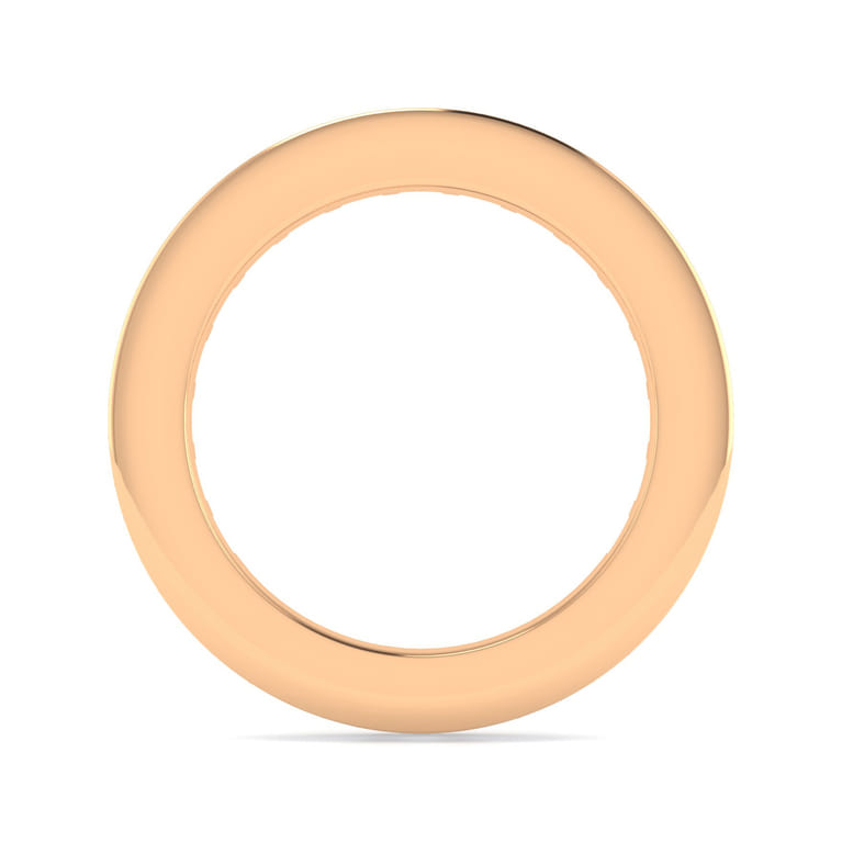 Eternity Band Wedding Ring in 14k Rose Gold with Round Natural Diamond at Gabriel & Co. - Shot 2
