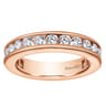 Eternity Band Wedding Ring in 14k Rose Gold with Round Natural Diamond at Gabriel & Co.