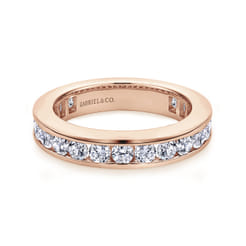 Remie - 14K Rose Gold Channel Set Diamond Eternity Band