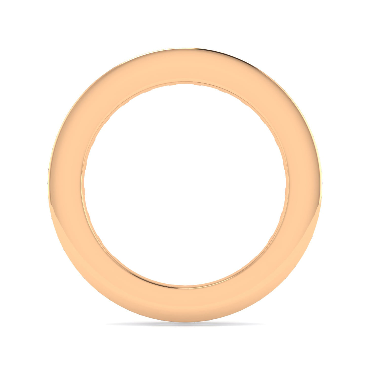 Eternity Band Wedding Ring in 14k Rose Gold with Round Natural Diamond at Gabriel & Co. - Shot 2