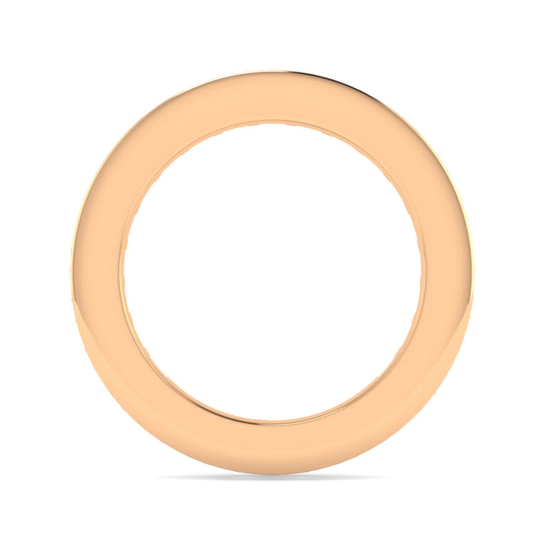 Eternity Band Wedding Ring in 14k Rose Gold with Round Natural Diamond at Gabriel & Co. - Shot 2