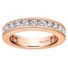Eternity Band Wedding Ring in 14k Rose Gold with Round Natural Diamond at Gabriel & Co.