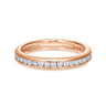 Eternity Band Wedding Ring in 14k Rose Gold with Round Natural Diamond at Gabriel & Co.