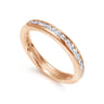 Eternity Band Wedding Ring in 14k Rose Gold with Round Natural Diamond at Gabriel & Co.