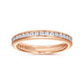 Eternity Band Wedding Ring in 14k Rose Gold with Round Natural Diamond at Gabriel & Co.