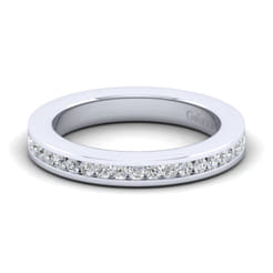 Remie - 14K White Gold Channel Set Diamond Anniversary Band