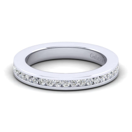 Remie - 14K White Gold Channel Set Diamond Anniversary Band
