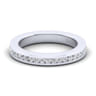 Straight Wedding Ring in 14k White Gold with Round Natural Diamond at Gabriel & Co.