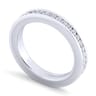 Straight Wedding Ring in 14k White Gold with Round Natural Diamond at Gabriel & Co.