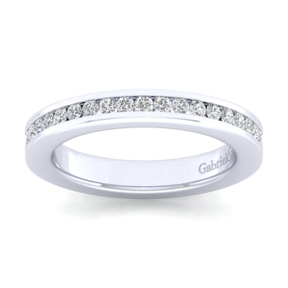 Remie - 14K White Gold Channel Set Diamond Anniversary Band
