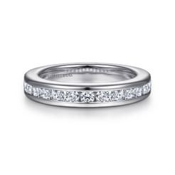 Remie - 14K White Gold Channel Set Diamond Anniversary Band