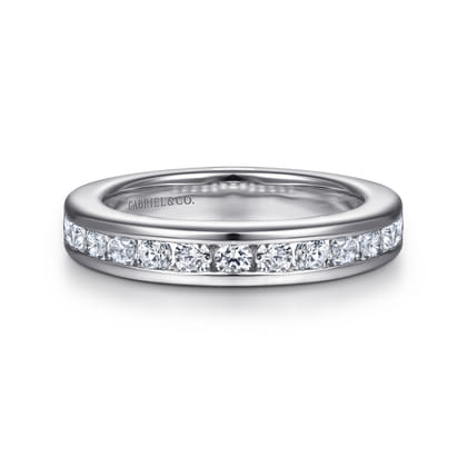 Remie - 14K White Gold Channel Set Diamond Anniversary Band