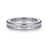 Straight Wedding Ring in 14k White Gold with Round Natural Diamond at Gabriel & Co.