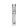 Straight Wedding Ring in 14k White Gold with Round Natural Diamond at Gabriel & Co.
