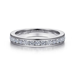 Remie - 14K White Gold Channel Set Diamond Anniversary Band