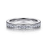 Straight Wedding Ring in 14k White Gold with Round Natural Diamond at Gabriel & Co.