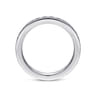 Straight Wedding Ring in 14k White Gold with Round Natural Diamond at Gabriel & Co.