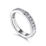 Straight Wedding Ring in 14k White Gold with Round Natural Diamond at Gabriel & Co.
