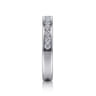 Straight Wedding Ring in 14k White Gold with Round Natural Diamond at Gabriel & Co.