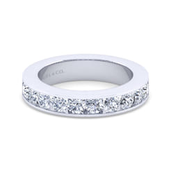 Remie - 14K White Gold Channel Set Diamond Anniversary Band